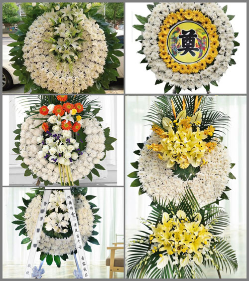 山西朔州朔城区沙塄河乡一半村花圈速递